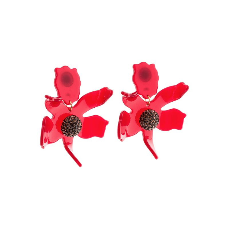 LELE SADOUGHI red lily earrings - Image 3