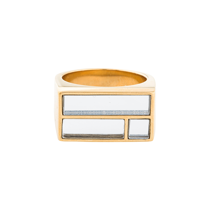 AURELIE BIDERMANN bianca cocktail ring (size 6.25) - Image 2