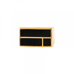 AURELIE BIDERMANN onyx bianca cocktail ring (size 6)