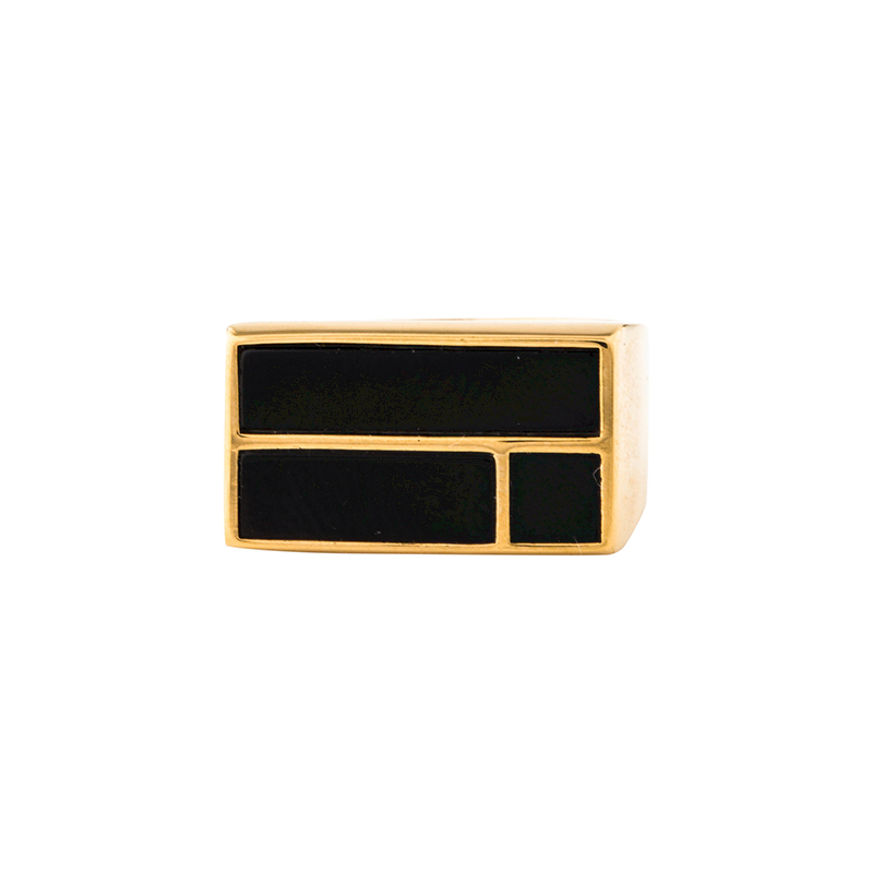 AURELIE BIDERMANN onyx bianca cocktail ring (size 6) - Image 2