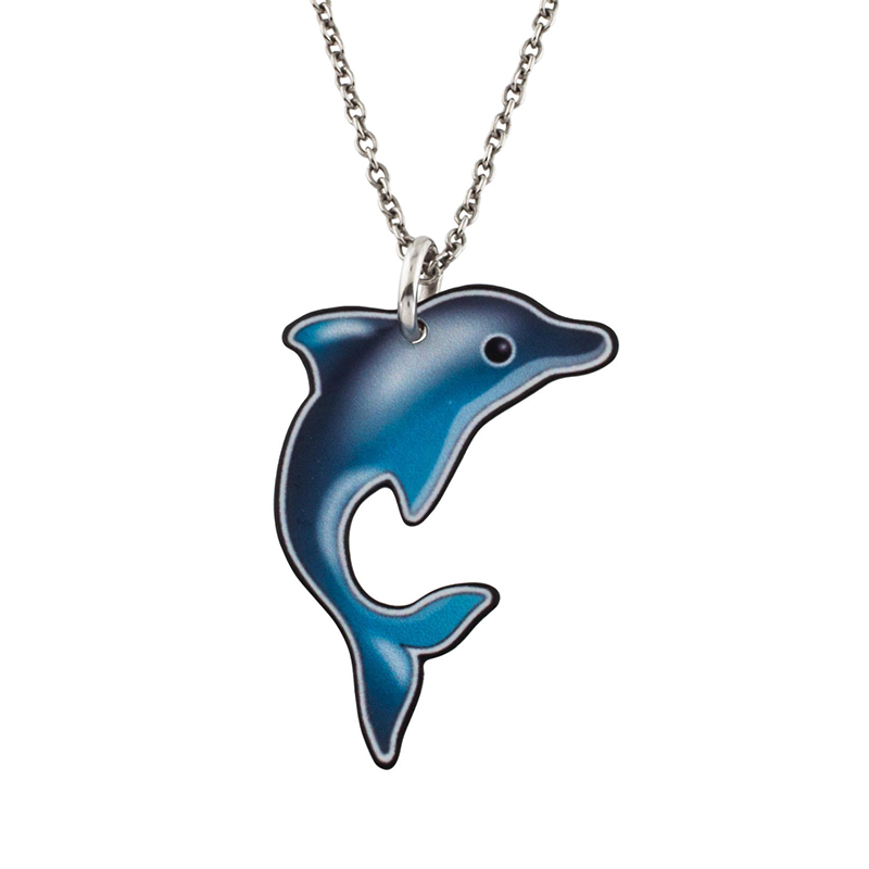 CELINE enamel dolphin charm necklace - Image 2