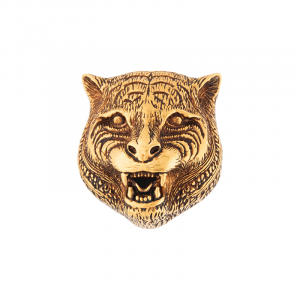 GUCCI feline head brooch