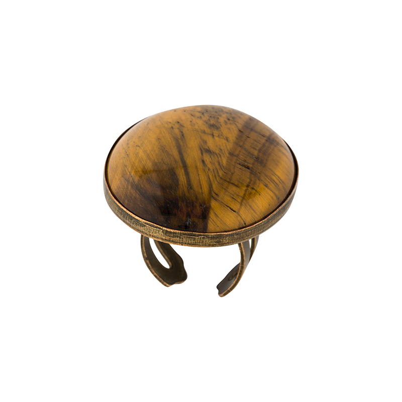 ISABEL MARANT tigers eye cocktail ring (size 6) - Image 3