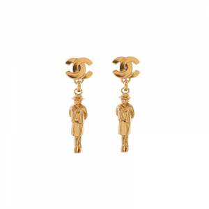 Chanel mademoiselle coco drop cc earrings