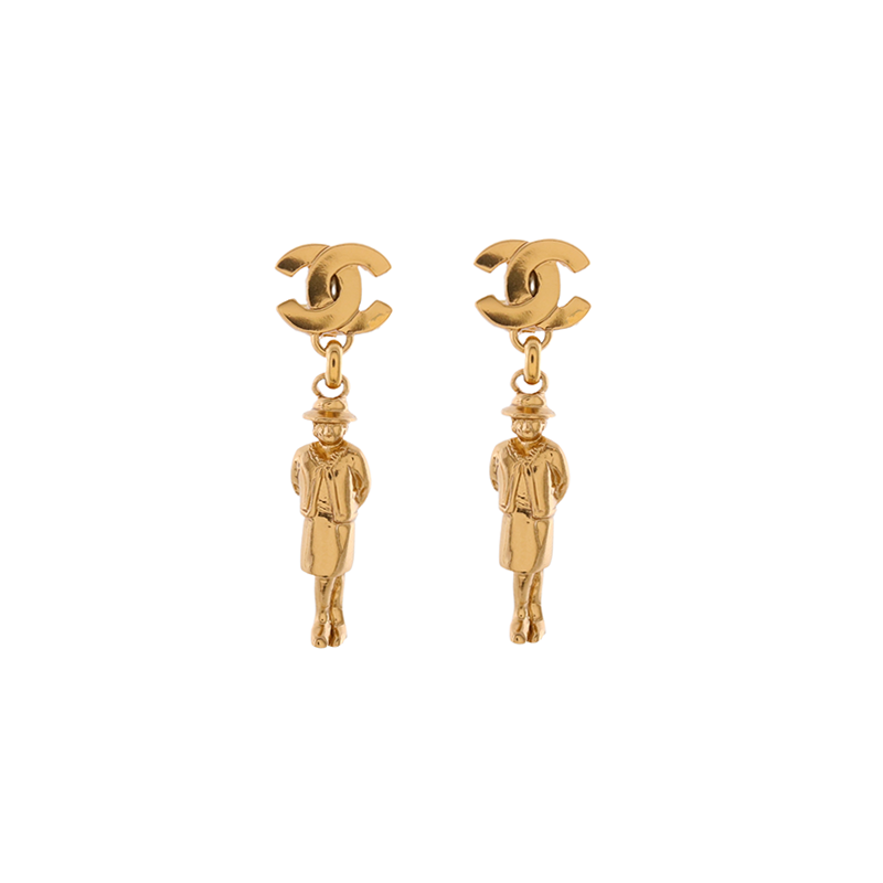 Chanel mademoiselle coco drop cc earrings