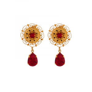DOLCE GABBANA CRYSTAL DROP EARRINGS
