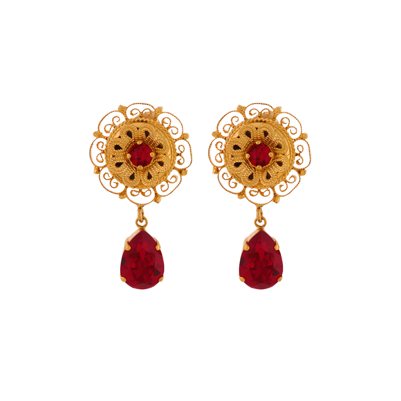 DOLCE GABBANA CRYSTAL DROP EARRINGS